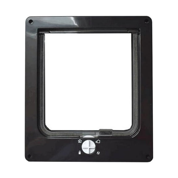 LOLIPPYY Sturdy Black ABS Cat Door for Convenient Pet Entry, Ideal for Cats and Kittens