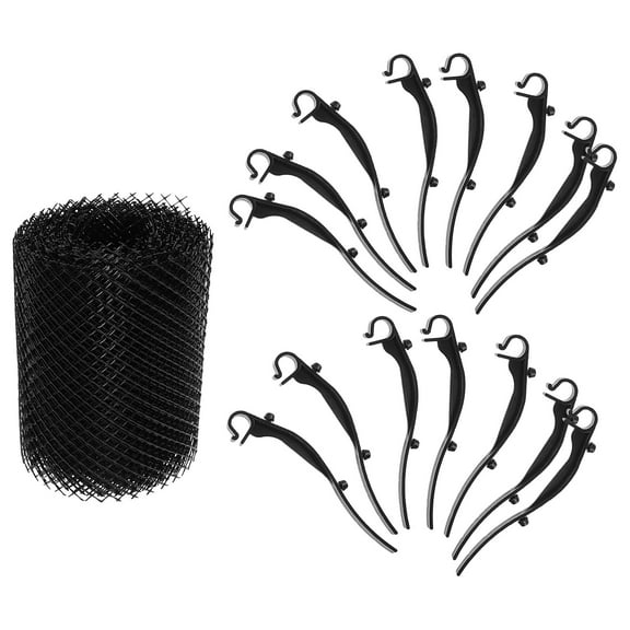 LOLIPPYY Durable Black PP Gutter Guard Mesh for Garden and Balcony Use Prevents Debris and Leaves