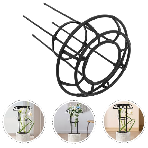 LOLIPPYY Durable Black Plant Trellis for Home Use Steel and PP Support for Climbing Plants and Vines 47.2 Inch
