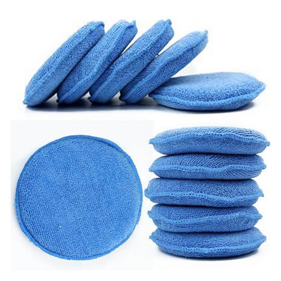 LOLIPPYY Durable Blue Polish Wax Sponge for Car Cleaning and Detailing, Wash and Wax Up to 8 Times, 6 Pack
