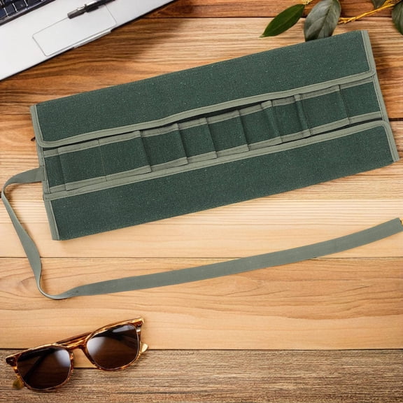 LOLIPPYY Heavy-Duty Canvas Garden Tool Belt with Multiple Storage Pockets for Outdoor Gardening and
