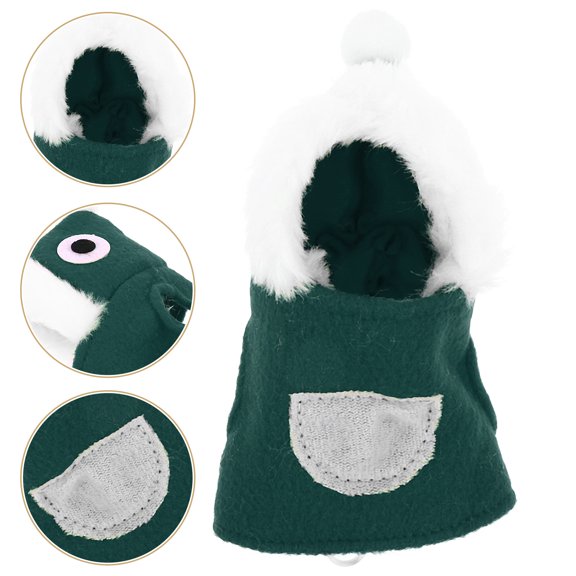 LOLIPPYY Durable Dark Green Parrot Xmas Clothes Soft Skin Friendly Bird Accessory