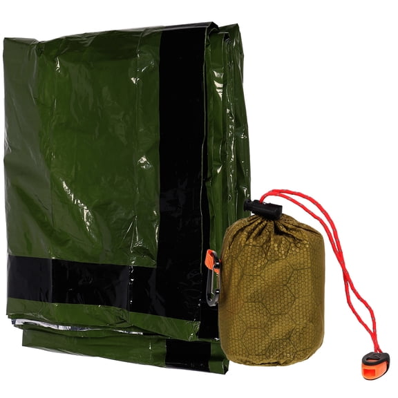 LOLIPPYY Durable Emergency Sleeping Bag for Outdoor Activities with PE and Aluminum Foil Material Green Color