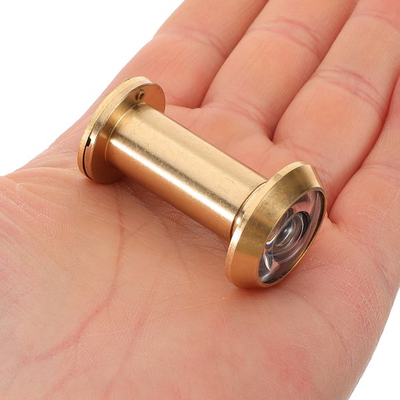 LOLIPPYY Durable Golden Copper Door Viewer Replacement with Adjustable Lens and Anti Theft Design