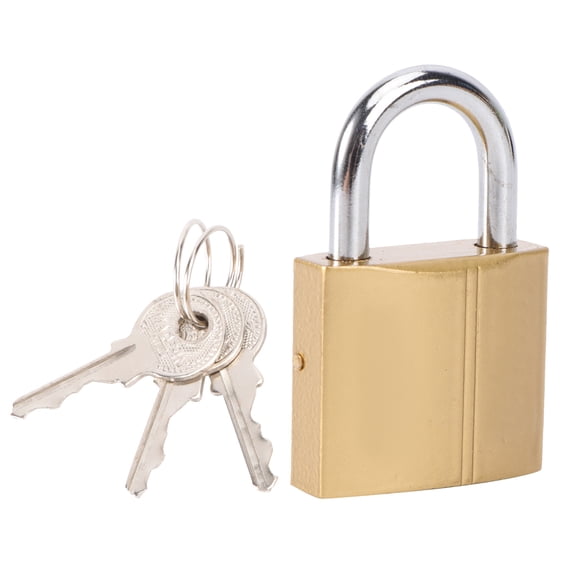 LOLIPPYY Durable Golden Iron Door Padlock with Waterproof Design and Easy Installation for Security Use