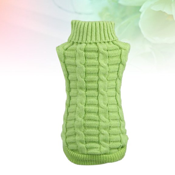 LOLIPPYY Durable Green Pet Clothes Dog Sweater for Winter Outdoor Activities and Photo Taking