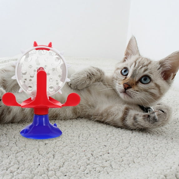 LOLIPPYY Windmill Cat with Treat Dispenser, Interactive Pet Toy for Cats and Kittens