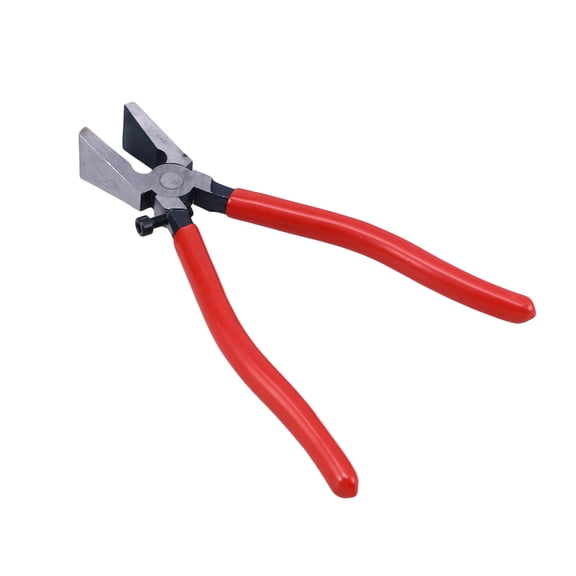 LOLIPPYY Durable Metal Pliers for Glass Fusing and Key Fob Use with Red Ergonomic Handle