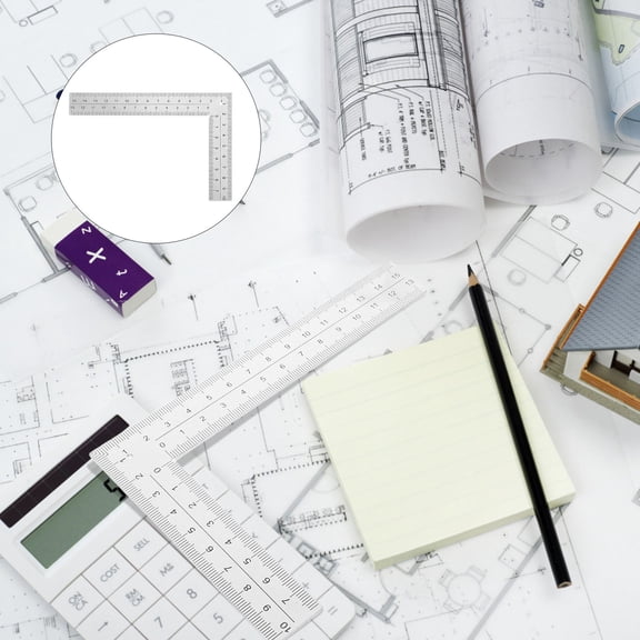 LOLIPPYY Heavy-Duty Metal Right Angle Square Ruler for Precise Framing, Drafting, Measuring, and Layout Work
