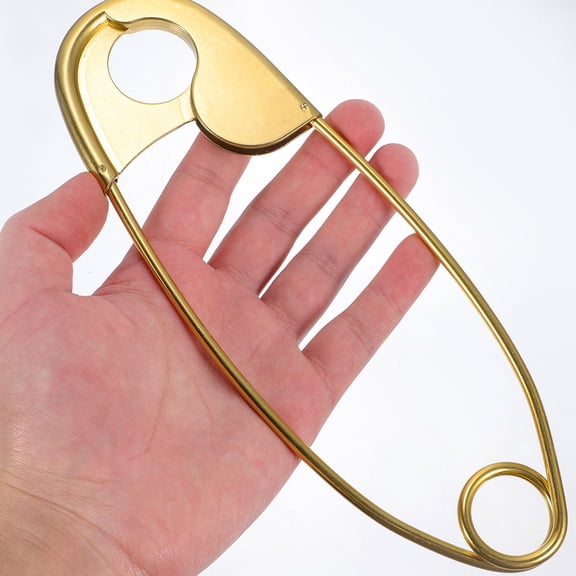LOLIPPYY Durable Metal Safety Pin Wall Decor Giant Plated Gold Zinc Alloy for Indoor Outdoor Use