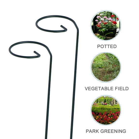 LOLIPPYY 10-Pack Metal Plant Supports with Elegant and Simple Design for Garden and Indoor Plants