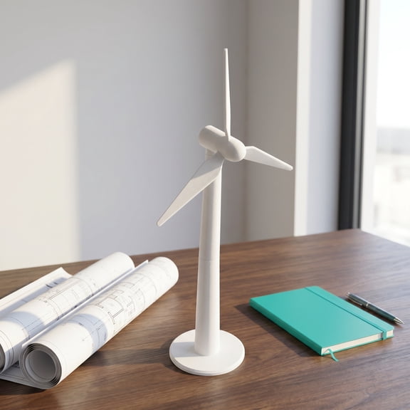 LOLIPPYY Modular White Wind Turbine Model for Realistic Landscape Scenes and Sand Table Displays