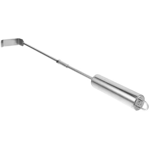 LOLIPPYY Durable Plated Silver Fireplace Ash Scraper with Hanging Hole for Easy Storage and Use