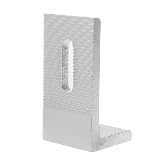 LOLIPPYY Durable Plated Silver Solar Panel Mounting Bracket with L Foot for Home and Outdoors