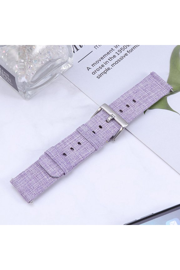 Durable Purple Canvas Replacement Strap for Smartwatch Comfortable Fit