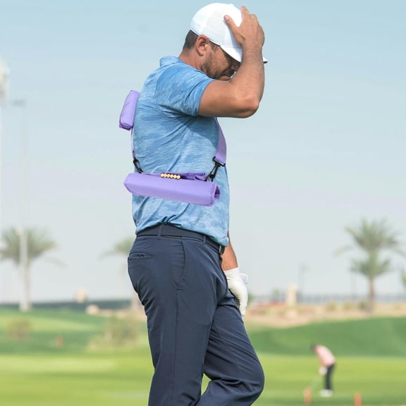 LOLIPPYY Durable Purple Golf Bag with Ball Bag Included for Convenient Practice and Travel