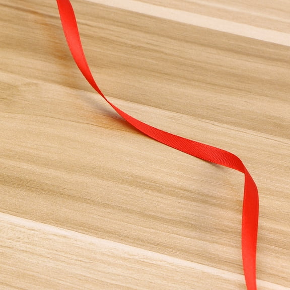 LOLIPPYY Durable Red Silk Ribbon Roll for DIY Hairbands Wedding Decoration and Crafts