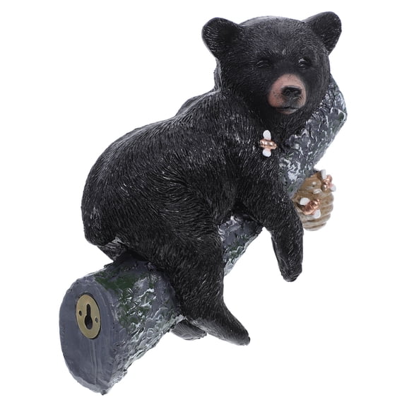LOLIPPYY Black Resin Bear Sculpture for Yard Outdoor Garden Animal Decoration