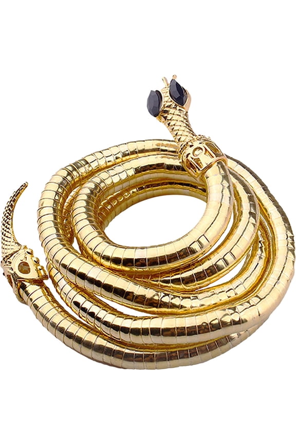 Durable Snake Pattern Bracelet for Women in Golden Alloy 1Set