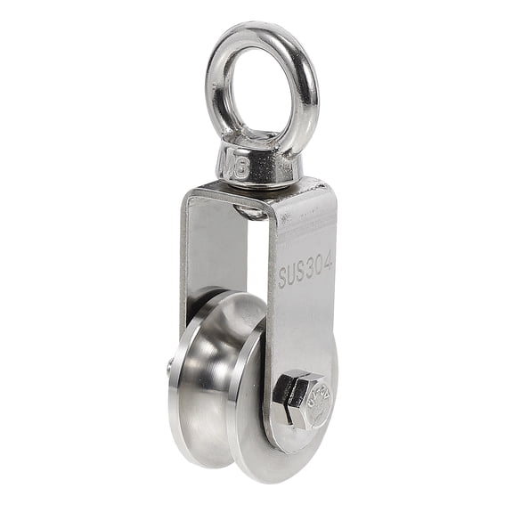 LOLIPPYY Durable Stainless Steel U-Groove Single Pulley for Industry Resistant to Rust and Heat