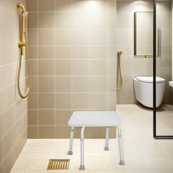 LOLIPPYY Non-Slip Walker Bath Seat, White, Durable, Foldable, Efficient Drainage, Portable