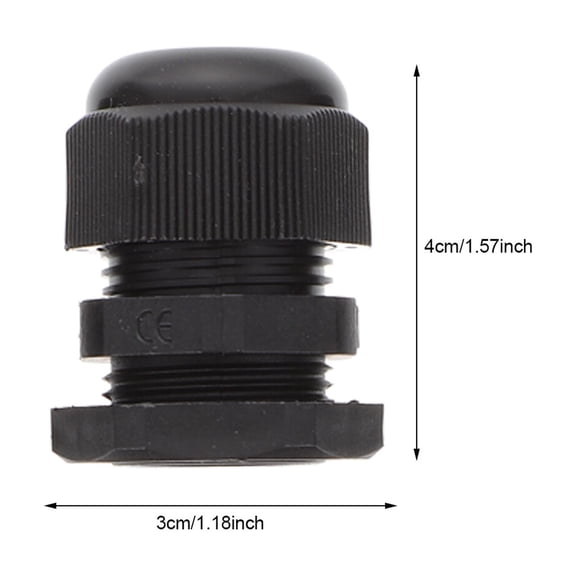 LOLIPPYY Cord Connector for Cable Management and Machinery Control, Black, 100 Pieces Strain Relief Fixing