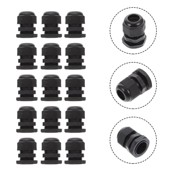 LOLIPPYY Durable Waterproof Strain Relief Cord Connector for Cable Fixing and Machinery Control Black 100pcs