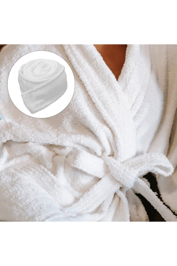 Durable White Flannel Bathrobe Belt Replacement Soft Comfortable Waist Tie for Robe
