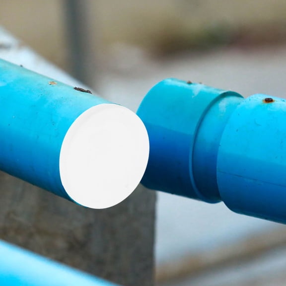 LOLIPPYY Durable White PVC Pipe End Cap Plug for Steel and Plastic Pipe Protection