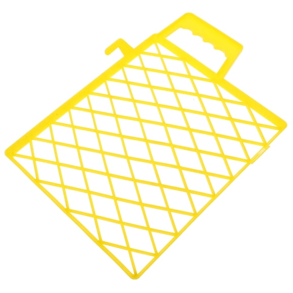 LOLIPPYY Yellow Plastic Paint Tray with Grid Pattern, Compact Size for Home and