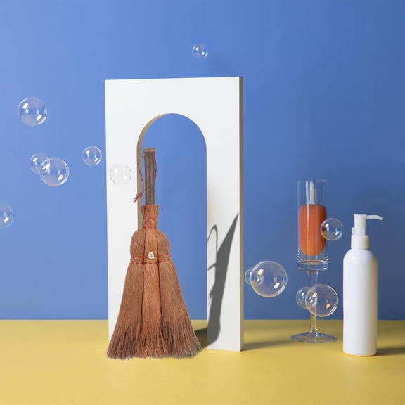 LOLIPPYY Dusting Broom for Home Small Whisk Broom Dark Red 1Set