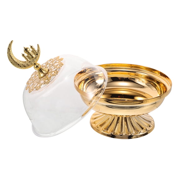 LOLIPPYY Dustproof Dry Fruit and Nut Tray in Golden Finish Perfect for Eid Mubarak and Festive Hosting