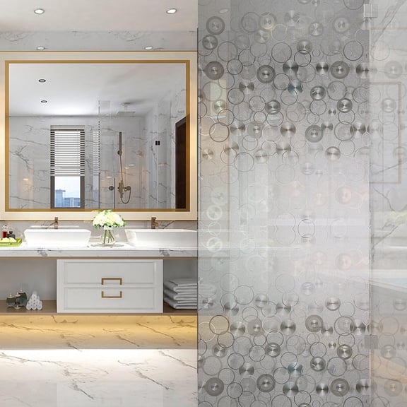 LOLIPPYY Easy Apply White Privacy Window Film Frosted Static Cling for Windshield Sunshade