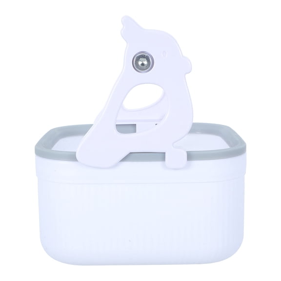 LOLIPPYY Easy Assemble White Desktop Bird Perch Stand with Droppings Tray for Parrot Training
