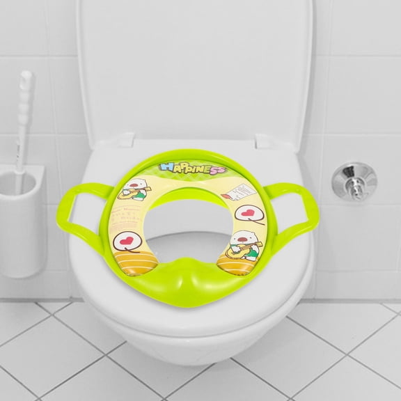 LOLIPPYY Easy Install Green Toilet Trainer Seat with Safe Nonslip Base and Washable Travel Design
