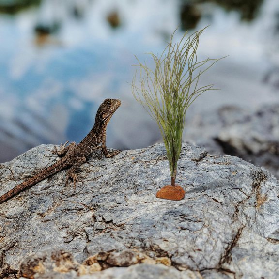 LOLIPPYY Easy Install Reptile Tank Plants with Fake Greenery for Snake Lizard and Turtle Enclosures