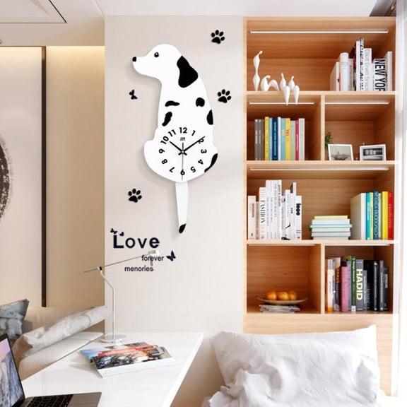 LOLIPPYY Eco Friendly White Wooden Wall Clock for Home Office Hanging Decorative Clock