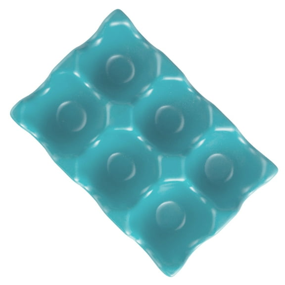 LOLIPPYY Egg Holders Ceramic Sky-blue Refrigerator Use 1Pack