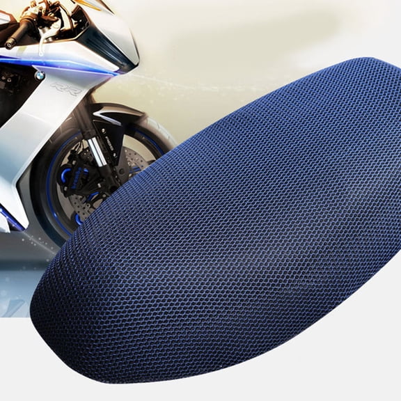 LOLIPPYY Elastic Blue Motorcycle Seat Cover Heat Insulation Sunscreen Anti Slip Cushion