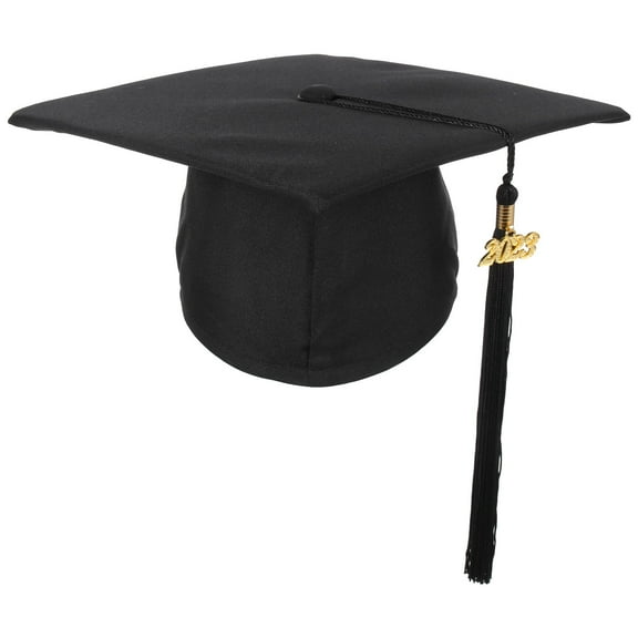 LOLIPPYY Elastic Polyester Graduation Cap in Black for Adult Graduation Party Supplies