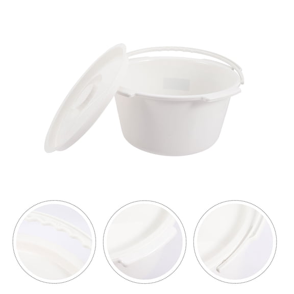 LOLIPPYY Portable Elderly Bucket with Lid, Plastic Chamber Pot for Comfortable Bedroom and Bathroom Use