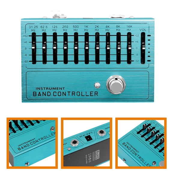 LOLIPPYY Electric Guitar Distortion Pedal Sky Blue Aluminum Alloy Guitar Accessory
