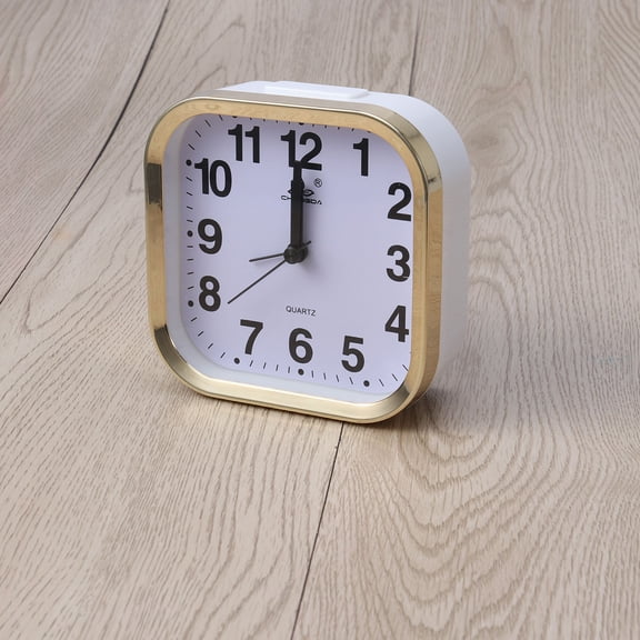 LOLIPPYY Electronic Silent Alarm Clock with Quartz Movement and Ascending Volume for Tabletop and Desk