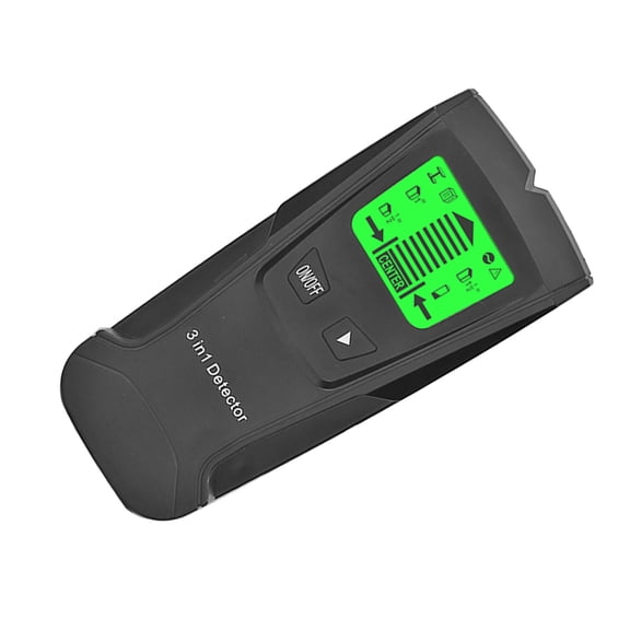 LOLIPPYY Electronic Wood Stem Finder Sensor with Compact Handheld Anti Slip Design for Wall Wire Detection Black