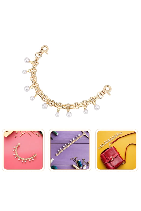 Elegant Bag Charm Chain Plated Gold Metal Purse Strap Extender for Handbags Crossbody Shoulder Bags