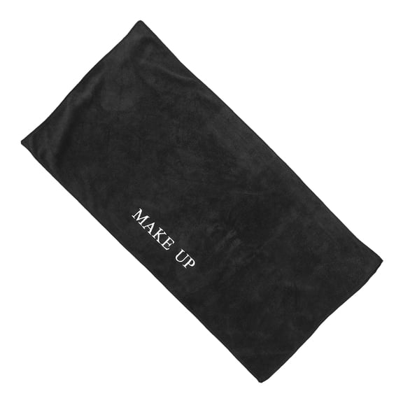 LOLIPPYY Elegant Black Vanity Table Mat Fabric Makeup Desk Protector with Antislip Backing