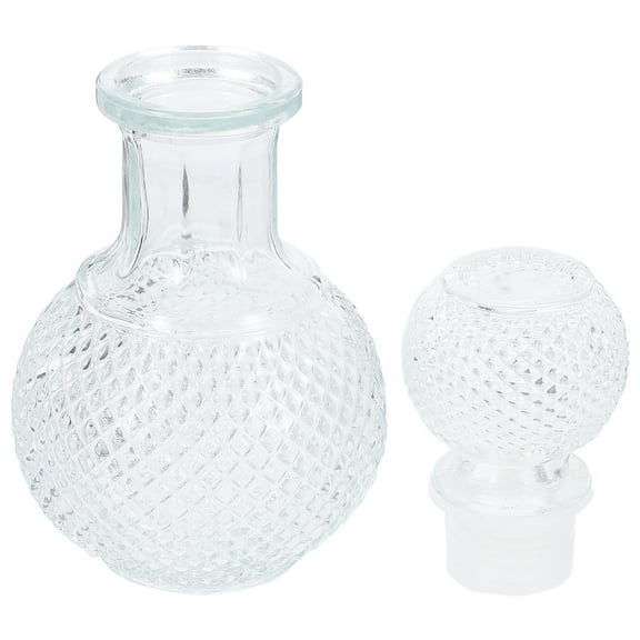 LOLIPPYY Elegant Glass Liquor Dispenser 250Ml Brandy Bottle Decanter for Home Or Bar Use