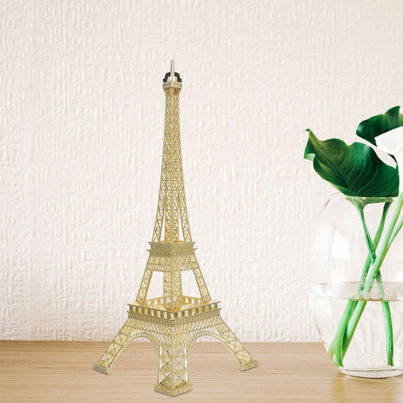 LOLIPPYY Elegant Golden Eiffel Tower Metal Model for Table Decor in Living Room and Study