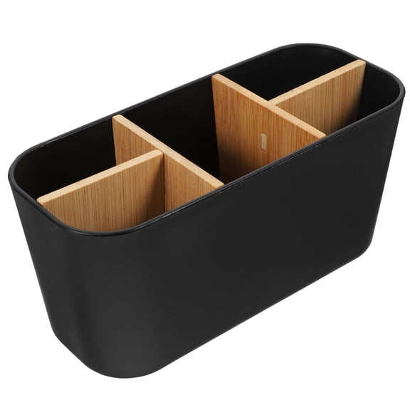 LOLIPPYY Elegant MultiUse Storage Cup for Makeup Brushes and Office Supplies with Segmented Compartments 7.5 x 4.5 x 5.5 Inches