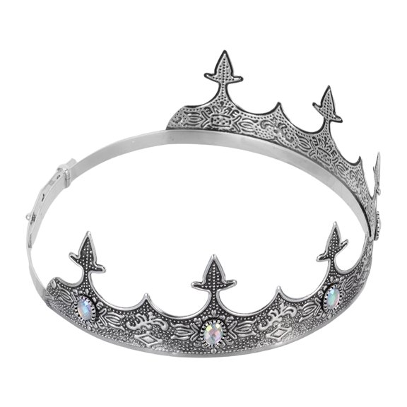 LOLIPPYY Elegant Plated Silver Wedding Crown with Adjustable Design for Brides Prom and Pageant Use